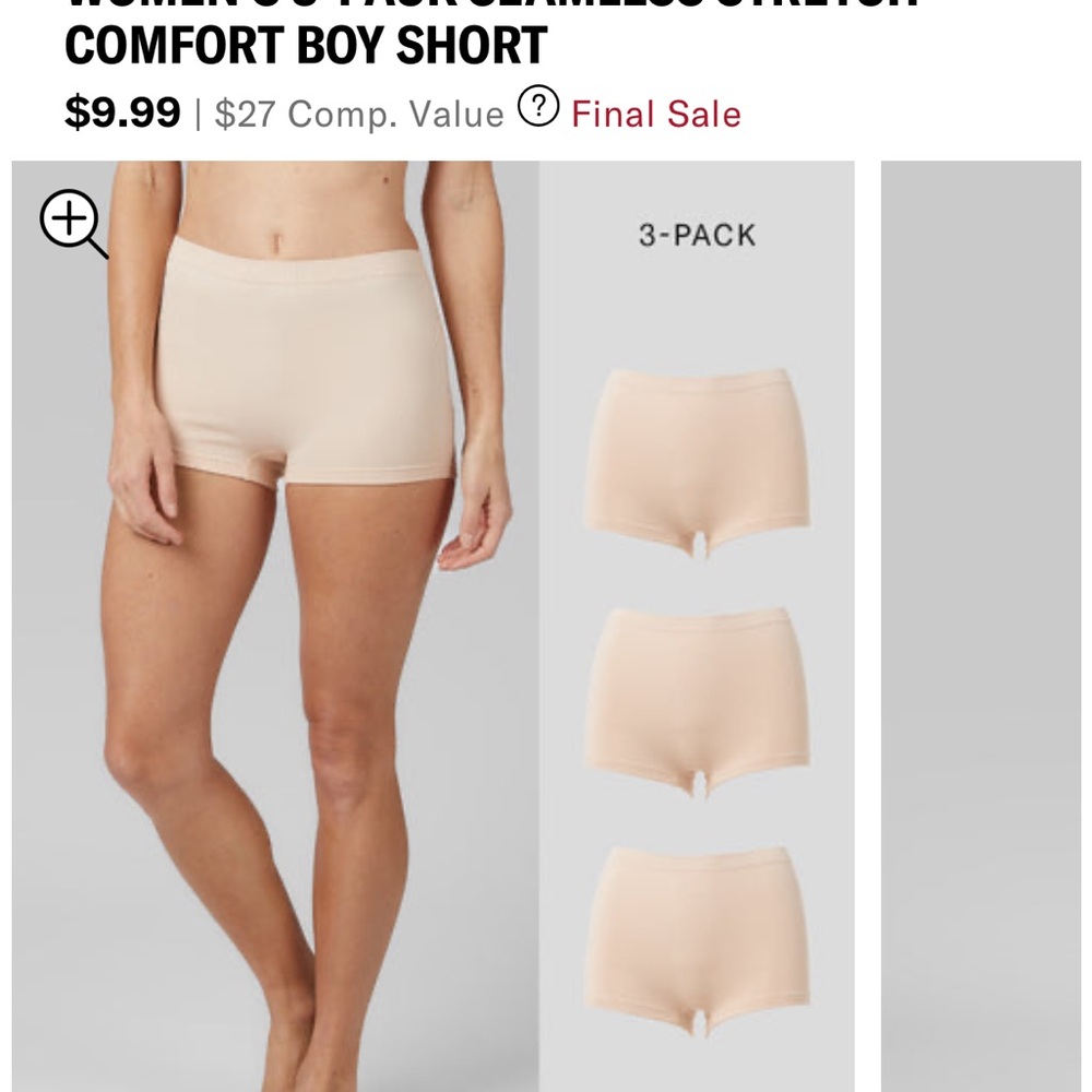 32 Degrees Cream and Black Comfort Panties